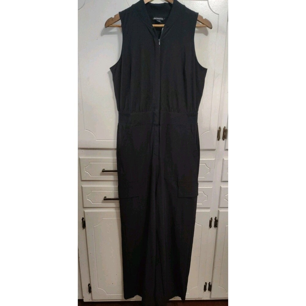 Athleta Brooklyn Utility Jumpsuit Romper Women's size 8 Black